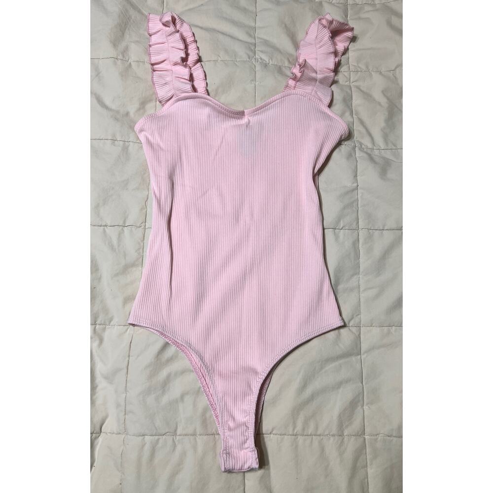 Francesca’s Blue Rain Bodysuit Pink Women’s Size Small